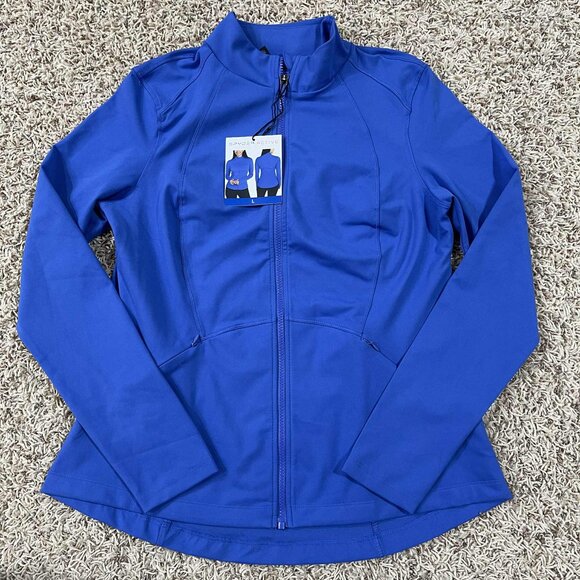 Spyder Women's Yoga Active Full Zip Jacket Blue, Size Large (New) - Picture 1 of 12